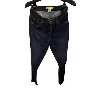 Democracy Ab Technology Dark Wash Skinny‎ Jeans Raw Hem Size 2 Womens Blue